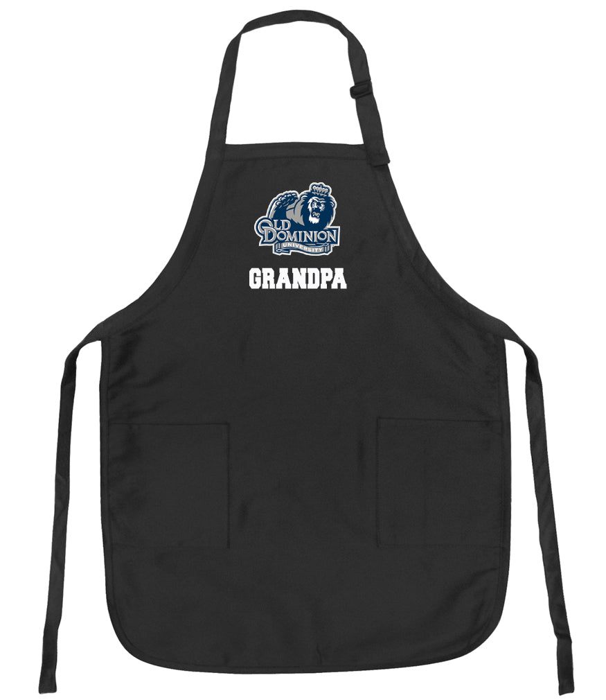 Old Dominion University Apron ODU Apron - Stain Resistant Fabric Grandpa on Black