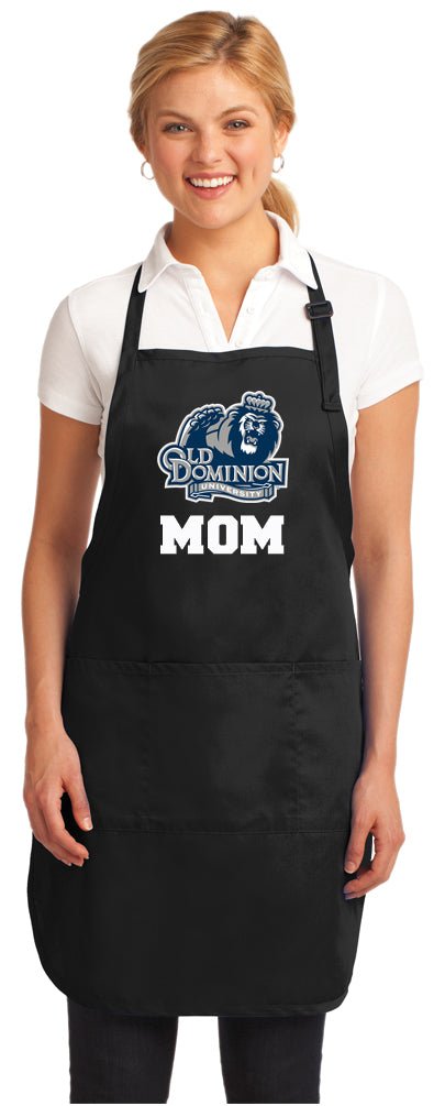 Old Dominion University Apron ODU Apron - Stain Resistant Fabric Mom on Black