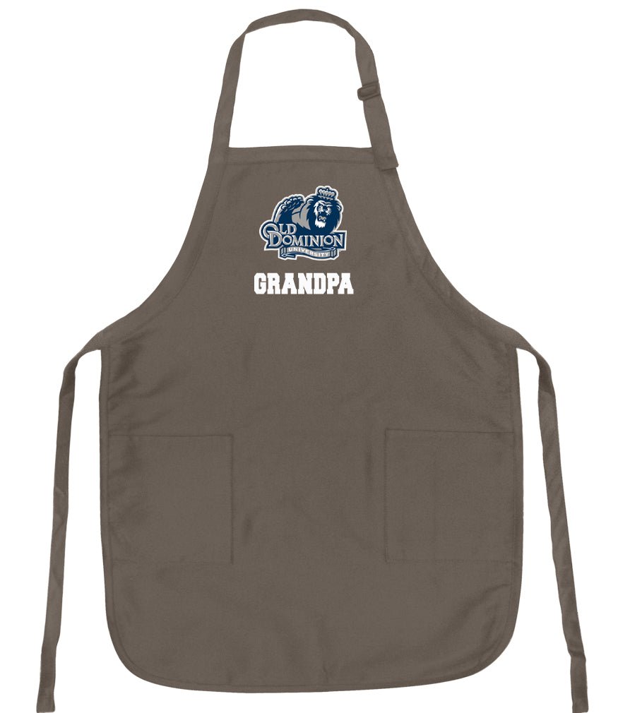 Old Dominion University Apron ODU Apron - Stain Resistant Fabric Grandpa on Khaki