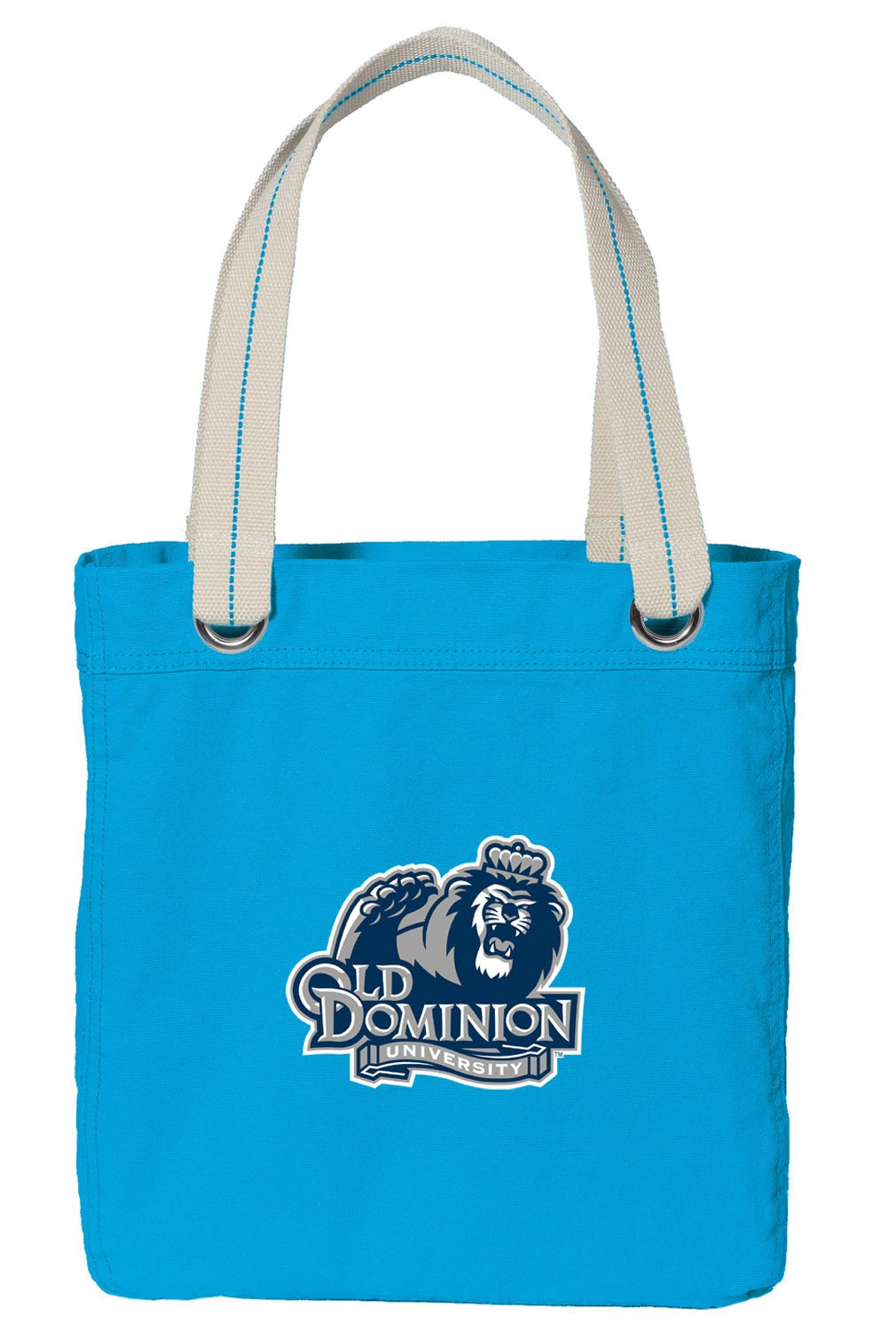 Old Dominion University Tote Bag ODU Deluxe Canvas Shoulder Bag Light Blue