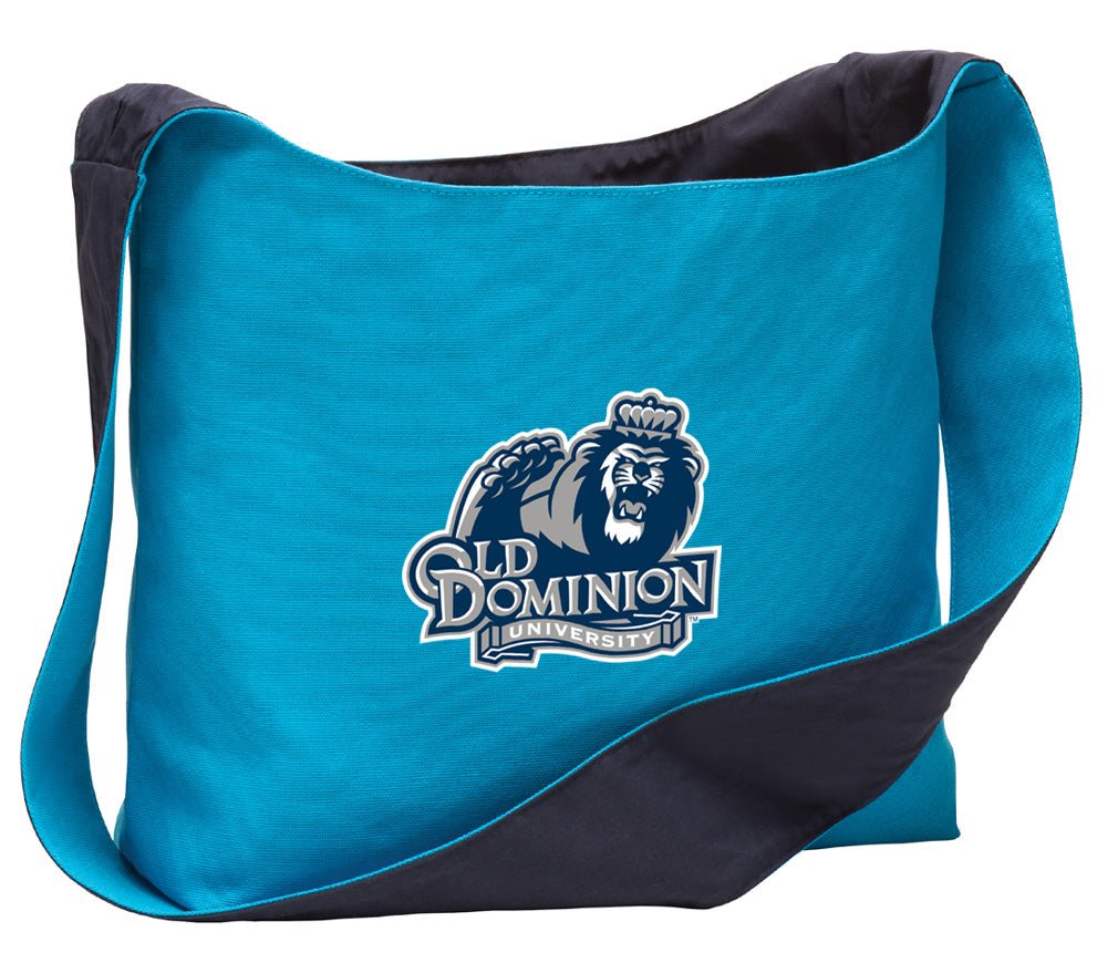 Old Dominion University Cross Body Bag ODU Shoulder Tote Bag - Sling Style Turquoise