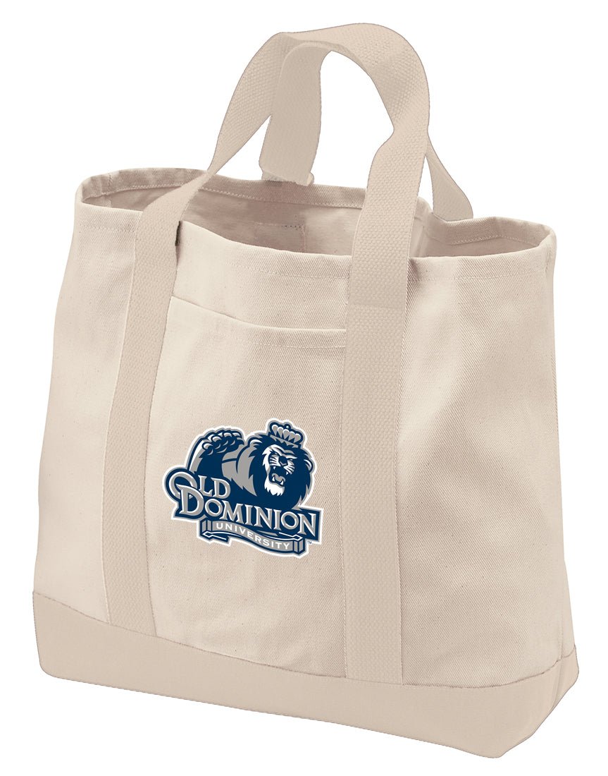 Old Dominion University Canvas Tote Bag ODU Classic Tote Tan