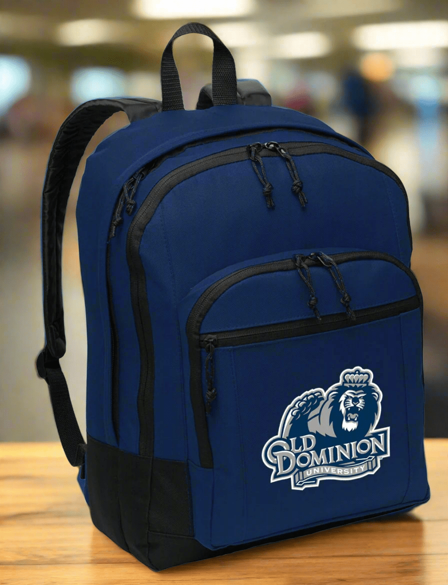 Old Dominion University Backpack ODU Medium Classic Style Backpack Navy