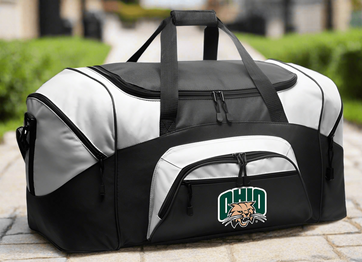 Ohio Bobcats Duffel Bag – Gym, Travel & Suitcase-Style Gear Bag Pink