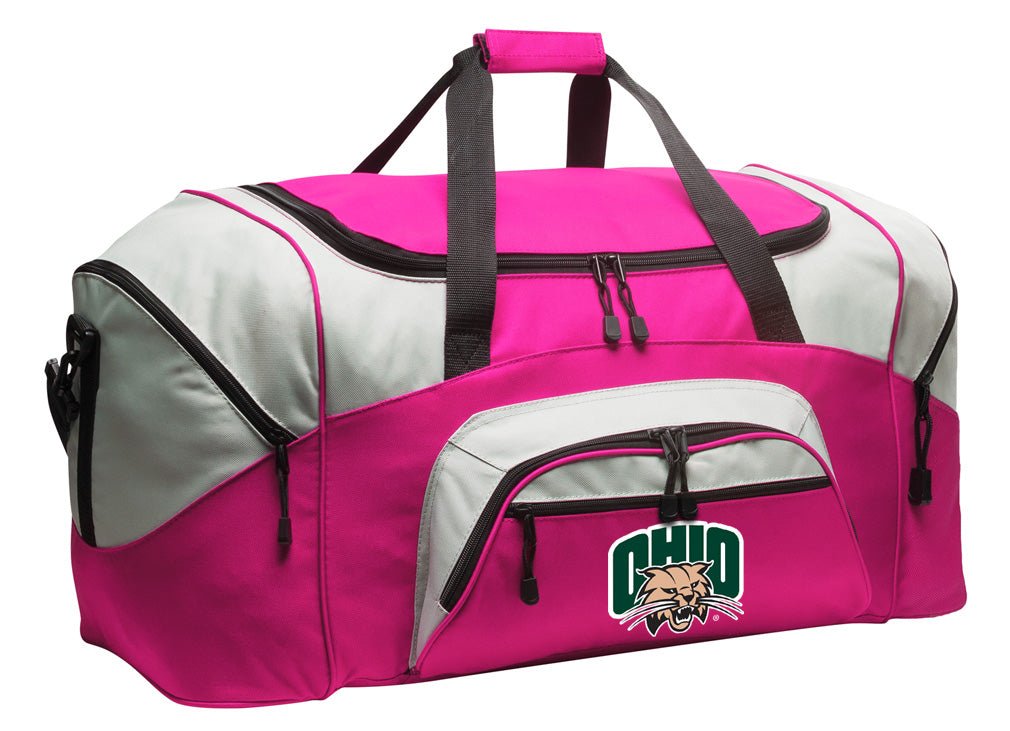 Ohio Bobcats Duffel Bag – Gym, Travel & Suitcase-Style Gear Bag Pink