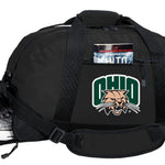 Ohio University Duffel Bag – Official Bobcats Medium Gym & Travel Bag with Shoe Pocket – 600D Polyester