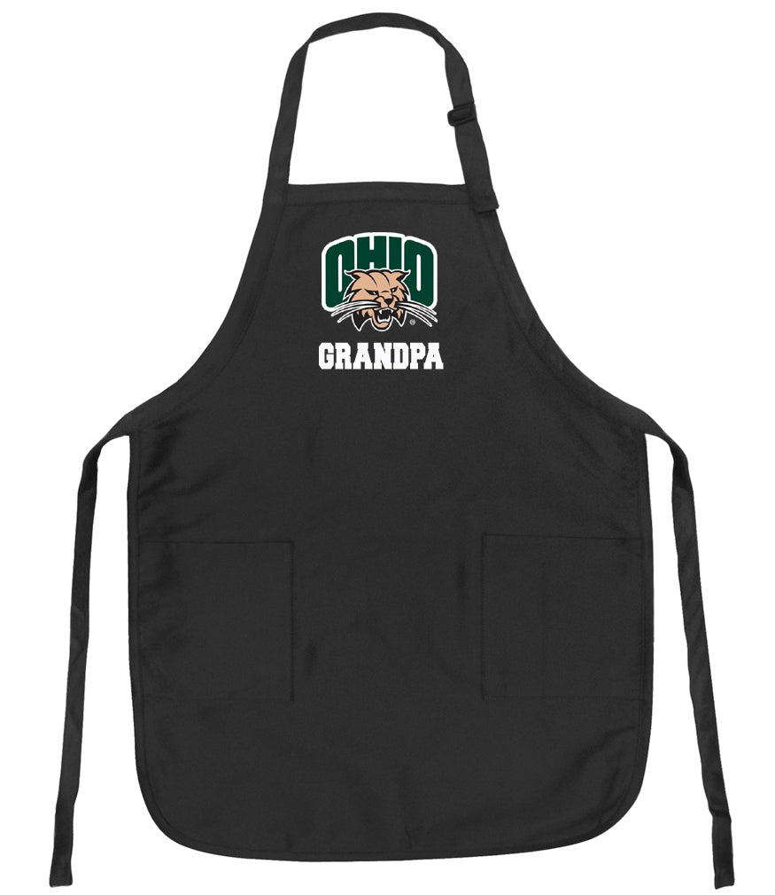 Ohio University Apron Ohio Bobcats Apron - Stain Resistant Fabric Grandpa on Black