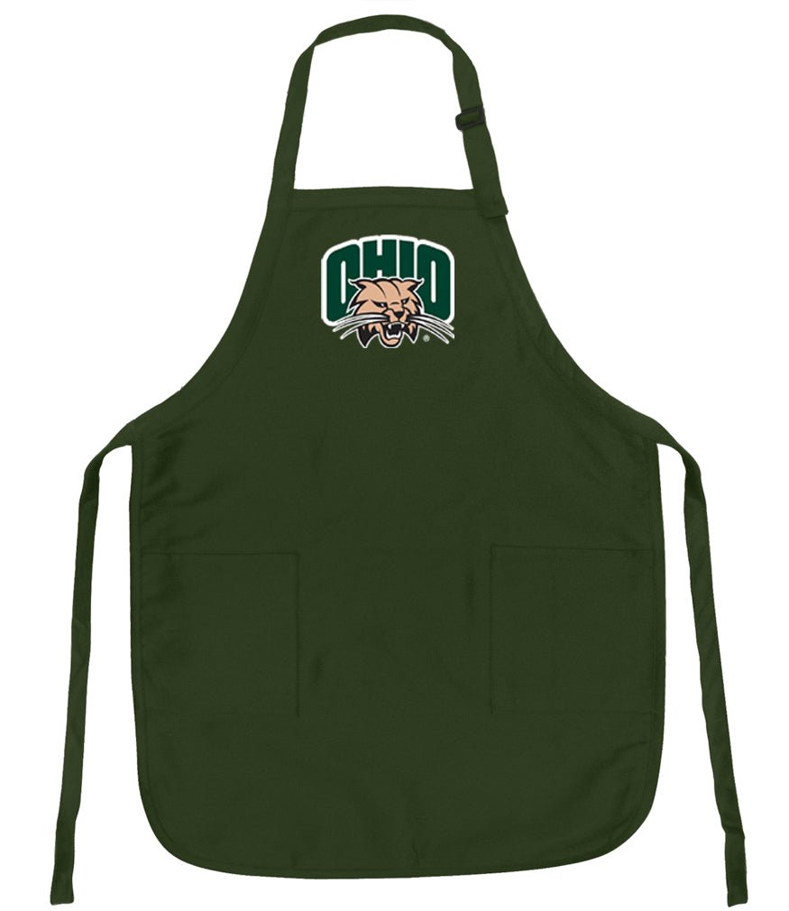 Ohio University Apron Ohio Bobcats Apron - Stain Resistant Fabric Green