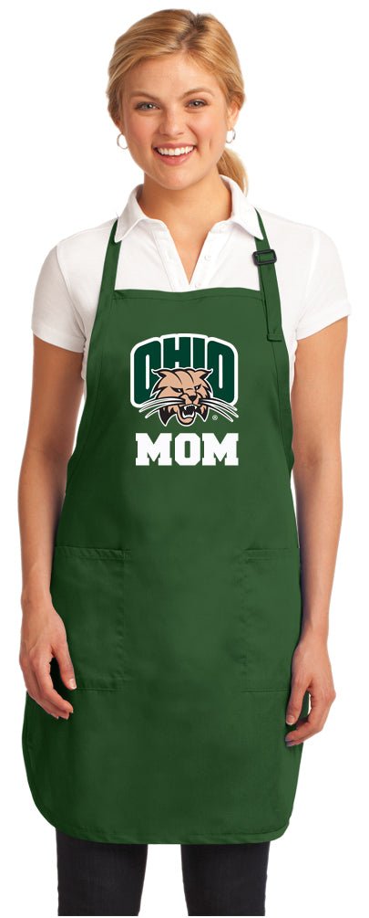 Ohio University Apron Ohio Bobcats Apron - Stain Resistant Fabric Mom on Green