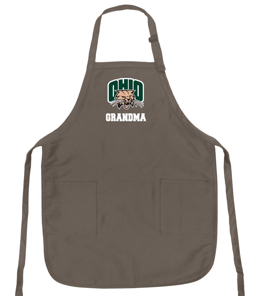Ohio University Apron Ohio Bobcats Apron - Stain Resistant Fabric Grandma on Khaki