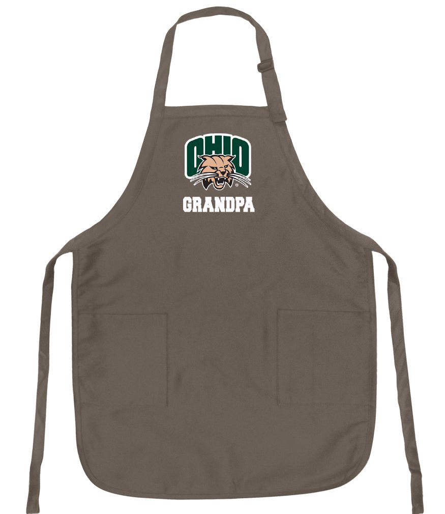 Ohio University Apron Ohio Bobcats Apron - Stain Resistant Fabric Grandpa on Khaki
