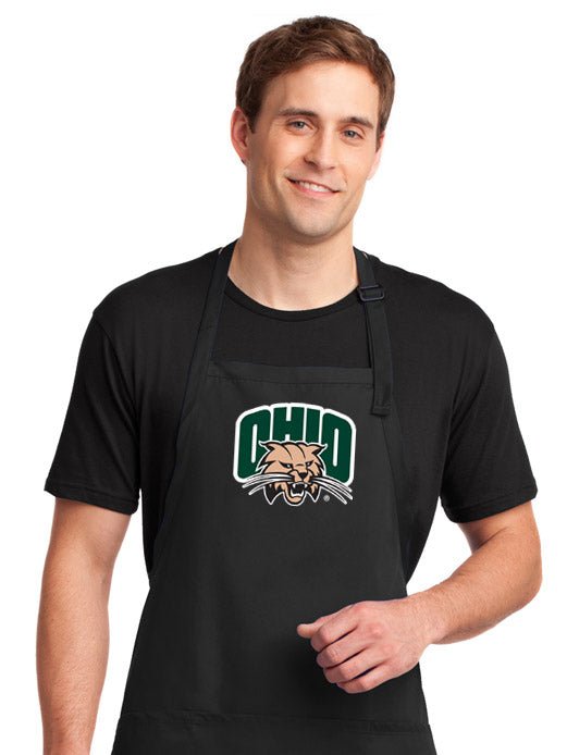 Ohio University Apron Ohio Bobcats Apron - Stain Resistant Fabric Black