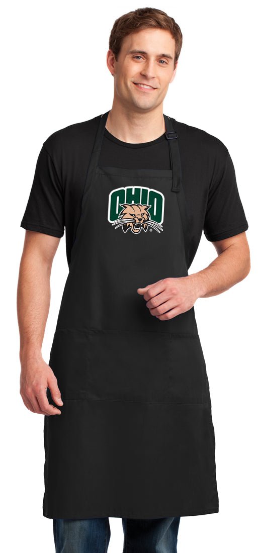 Ohio University Large Apron Ohio Bobcats Apron - Adjustable with Pockets Black