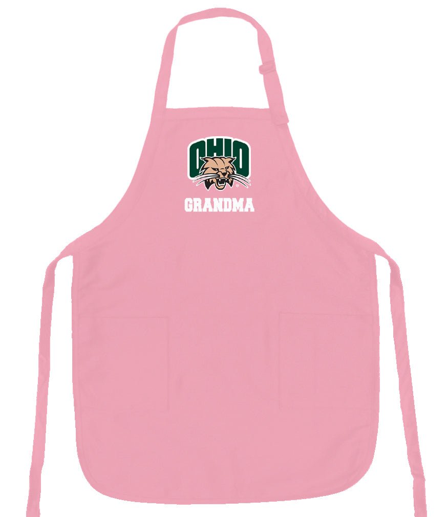 Ohio University Apron Ohio Bobcats Apron - Stain Resistant Fabric Grandma on Pink
