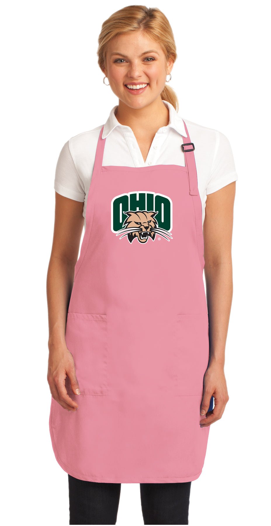 Ohio University Apron Ohio Bobcats Apron - Stain Resistant Fabric Pink