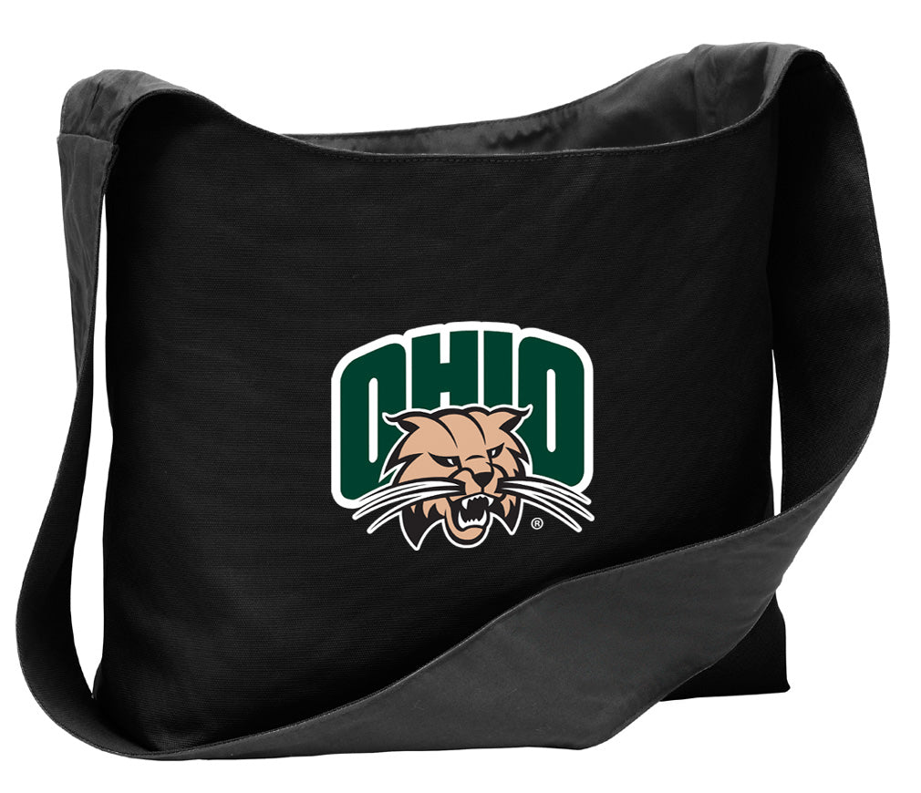 Ohio University Cross Body Bag Ohio Bobcats Shoulder Tote Bag - Sling Style Black
