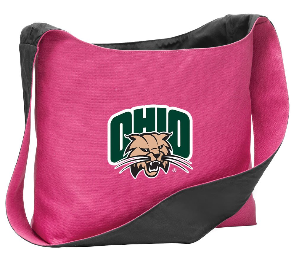 Ohio University Cross Body Bag Ohio Bobcats Shoulder Tote Bag - Sling Style Pink
