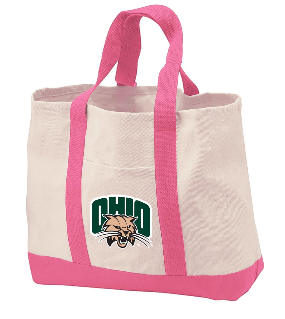 Ohio University Canvas Tote Bag Ohio Bobcats Classic Tote Pink