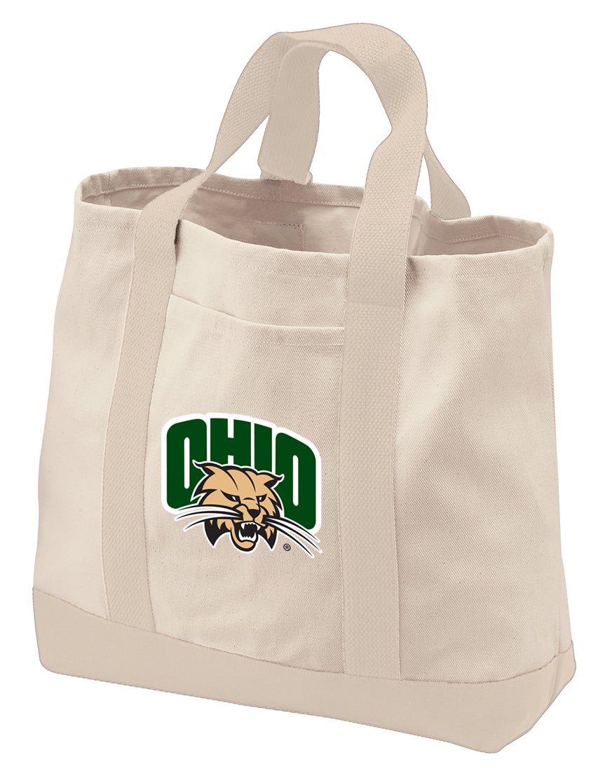 Ohio University Canvas Tote Bag Ohio Bobcats Classic Tote Tan