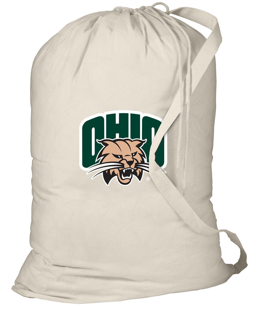 Ohio University Laundry Bag Ohio Bobcats Clothes Bag Tan