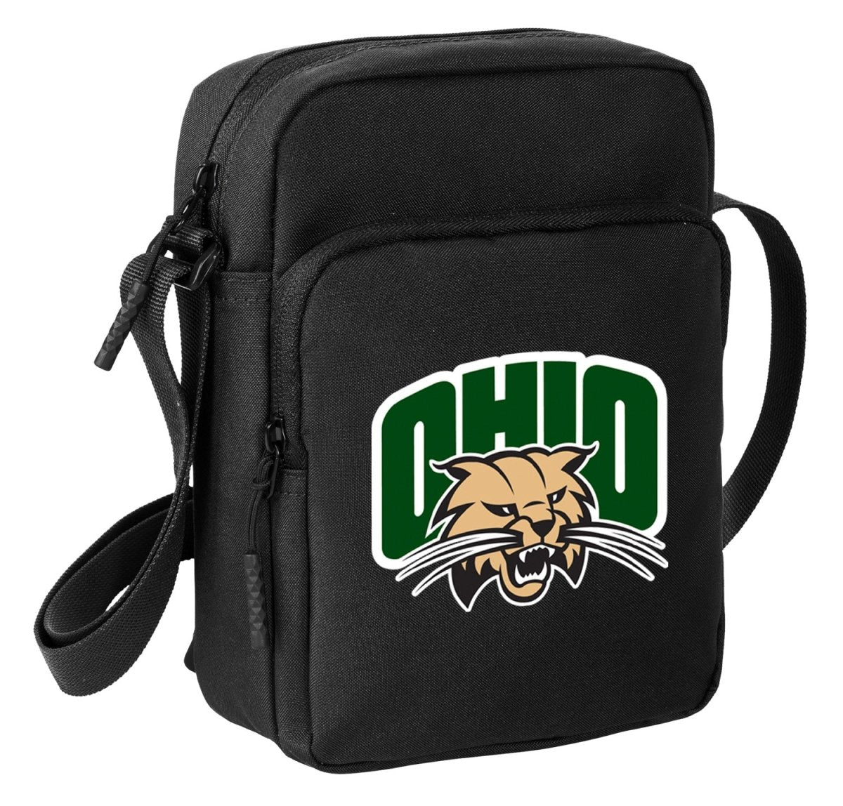Ohio University Crossbody Bag Ohio Bobcats Travel Sling Pack Black