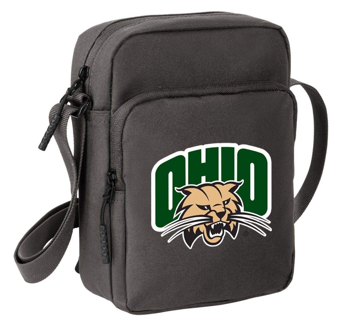 Ohio University Crossbody Bag Ohio Bobcats Travel Sling Pack Gray
