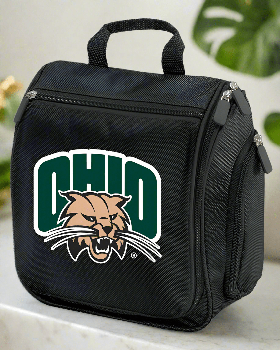 Ohio University Toiletry Bag – Official Bobcats Travel Organizer for Alumni, Students & Fans Black