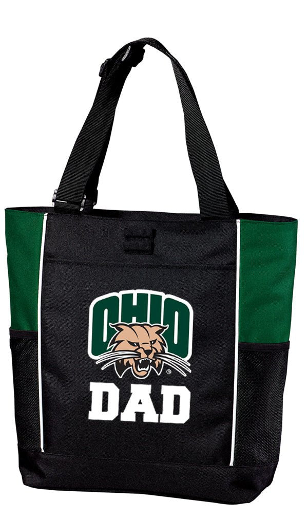 Ohio University Tote Bag Ohio Bobcats Carryall Tote Dad on Green