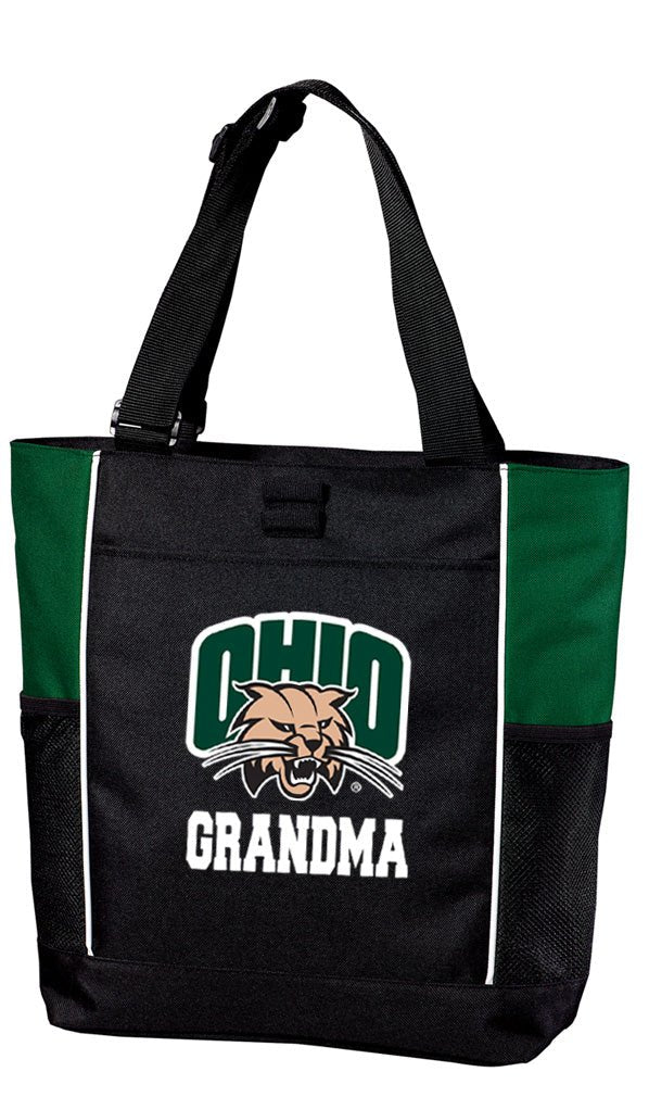 Ohio University Tote Bag Ohio Bobcats Carryall Tote Grandma on Green