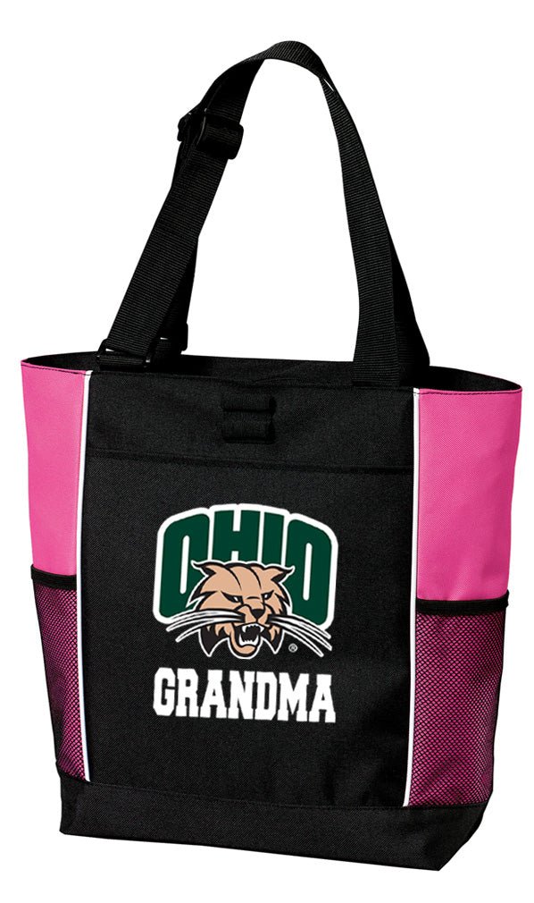 Ohio University Tote Bag Ohio Bobcats Carryall Tote Grandma on Pink