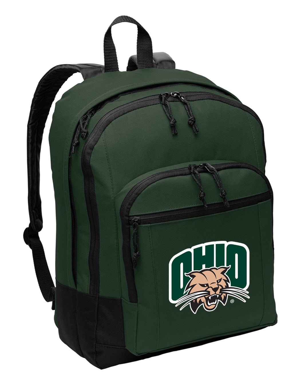 Ohio University Backpack Ohio Bobcats Medium Classic Style Backpack Dark Green