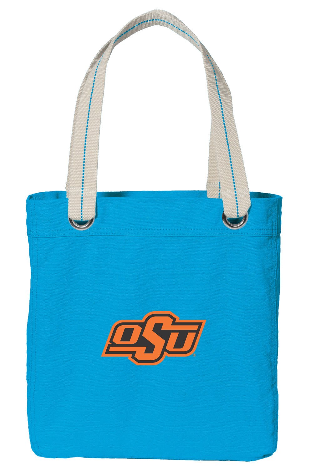 Oklahoma State Tote Bag OSU Cowboys Deluxe Canvas Shoulder Bag Light Blue