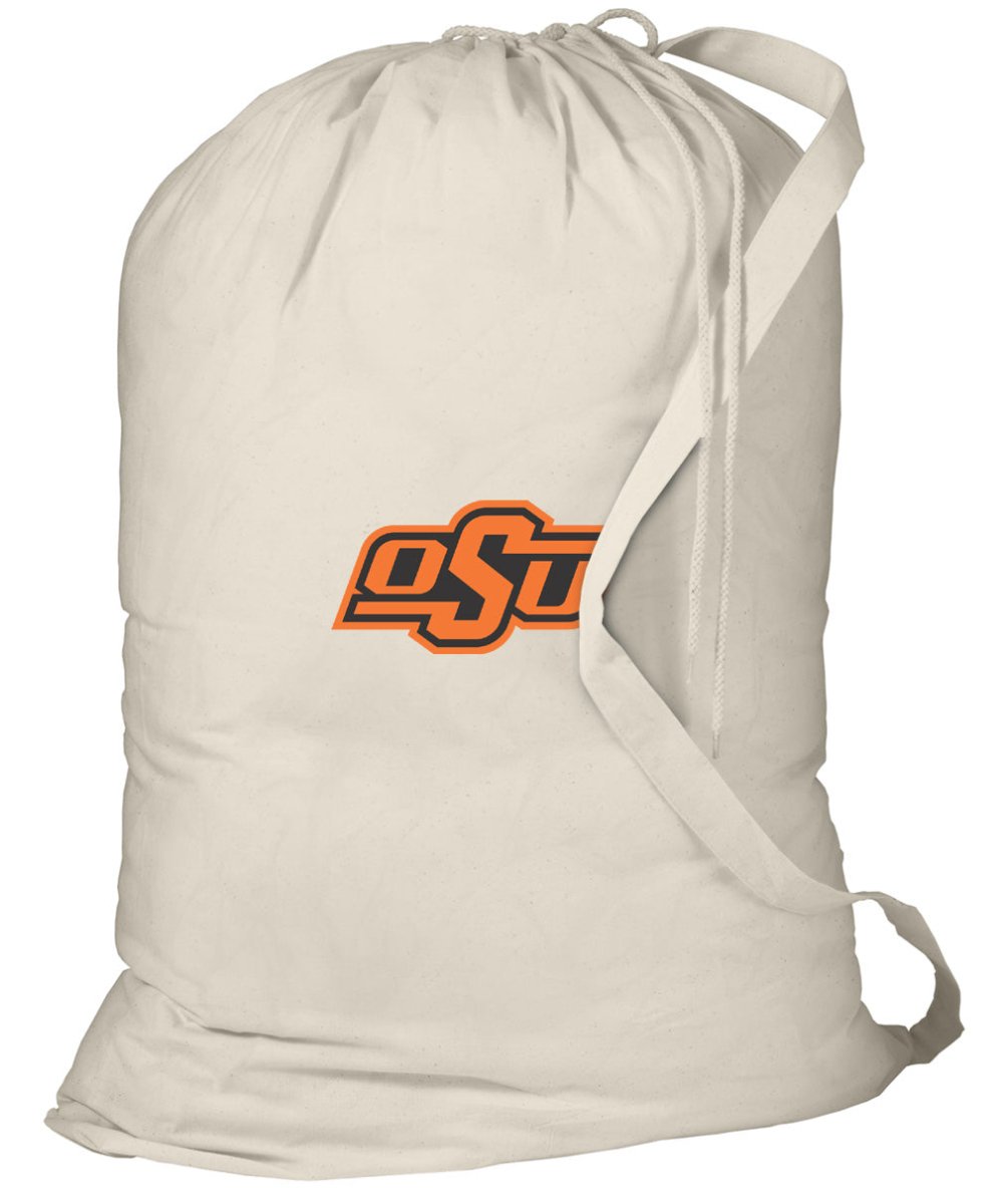Oklahoma State Laundry Bag OSU Cowboys Clothes Bag Tan