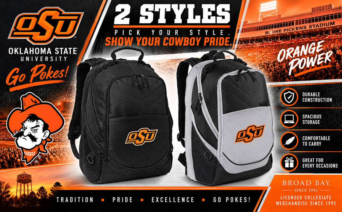 Oklahoma State Laptop Backpack – Official OSU Cowboys Bookbag