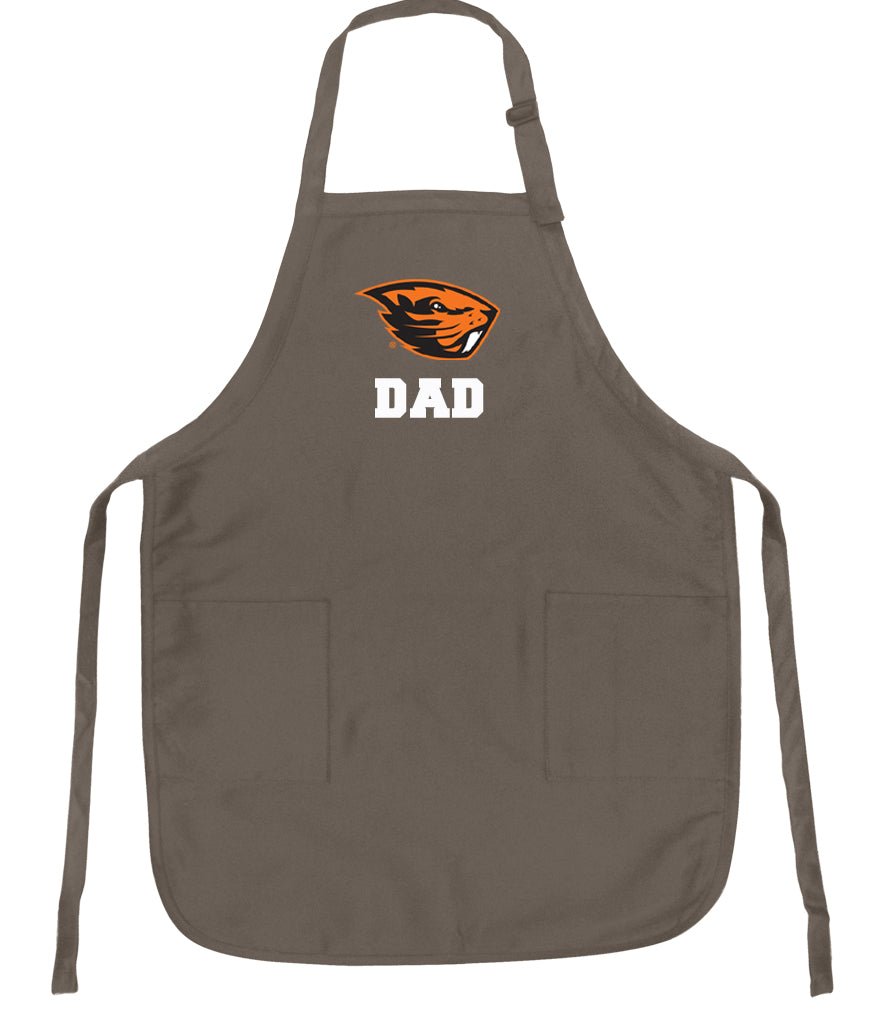 Oregon State Apron OSU Beavers Apron - Stain Resistant Fabric Dad on Khaki