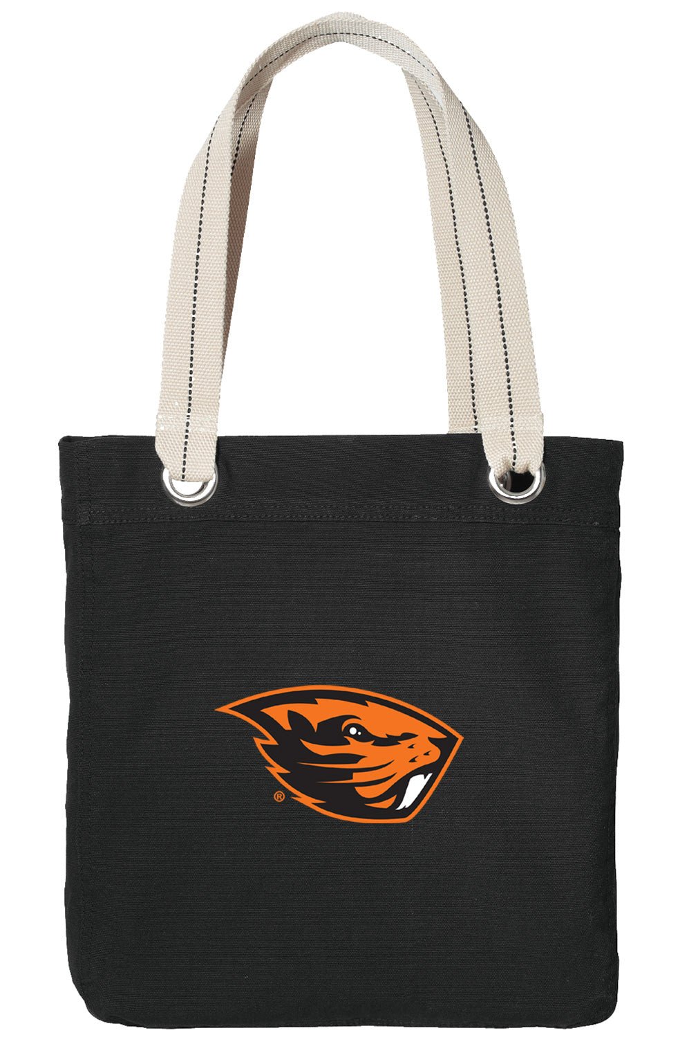 Oregon State Tote Bag OSU Beavers Deluxe Canvas Shoulder Bag Black