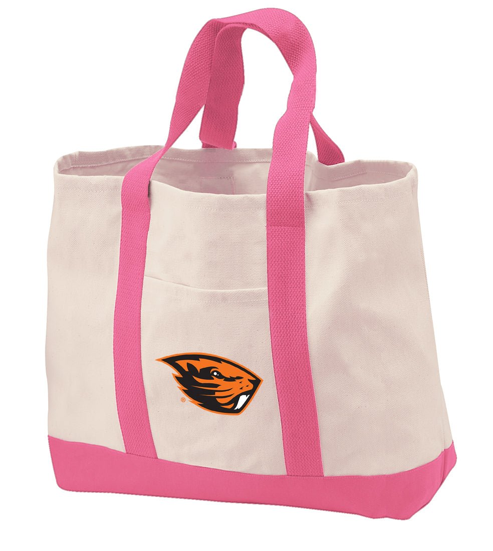 Oregon State Canvas Tote Bag OSU Beavers Classic Tote Pink