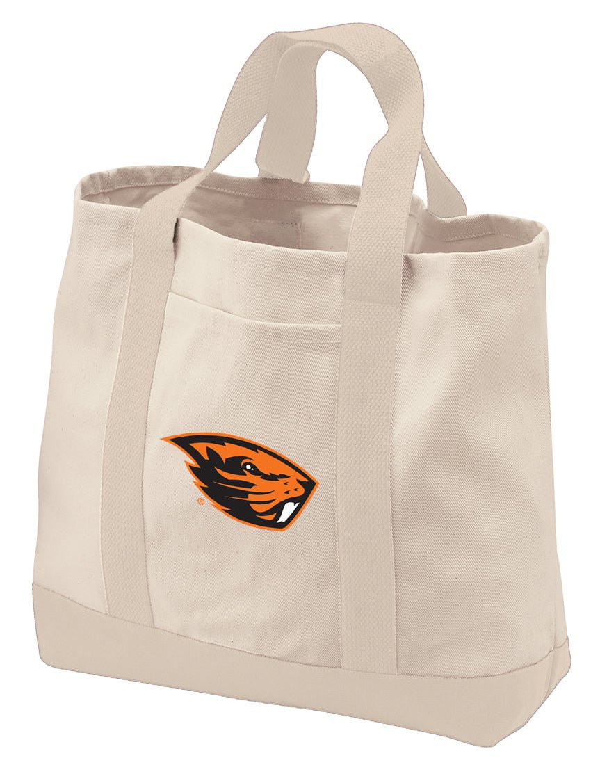 Oregon State Canvas Tote Bag OSU Beavers Classic Tote Tan