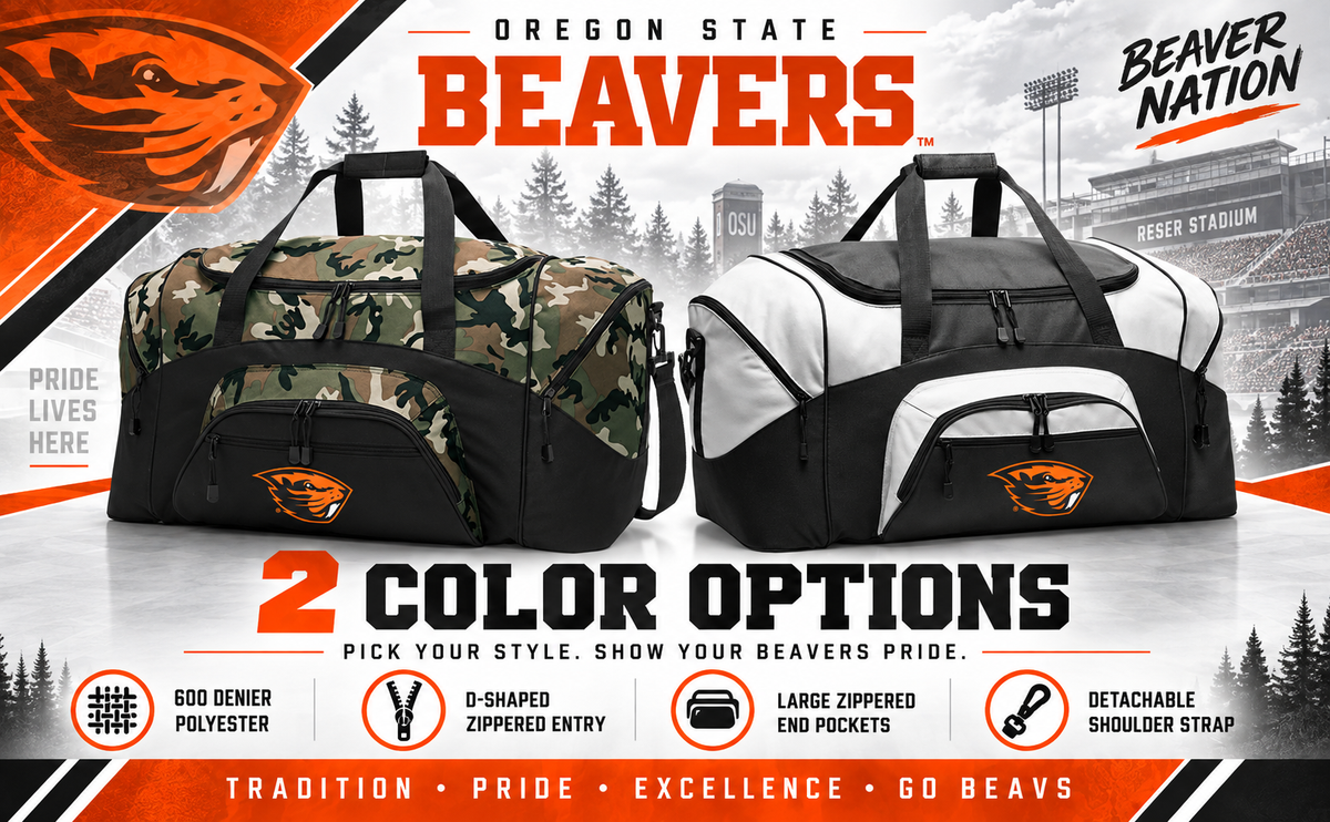 Oregon State Camo Duffel Bag – Official Beavers Travel, Gym & Sports