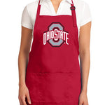 Ohio State Apron OSU Apron - Stain Resistant Fabric OSU Red Apron