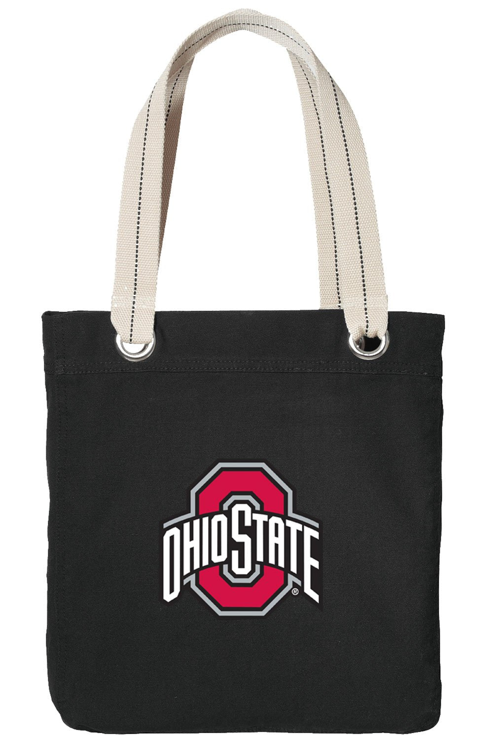 Ohio State Tote Bag OSU Deluxe Canvas Shoulder Bag Black