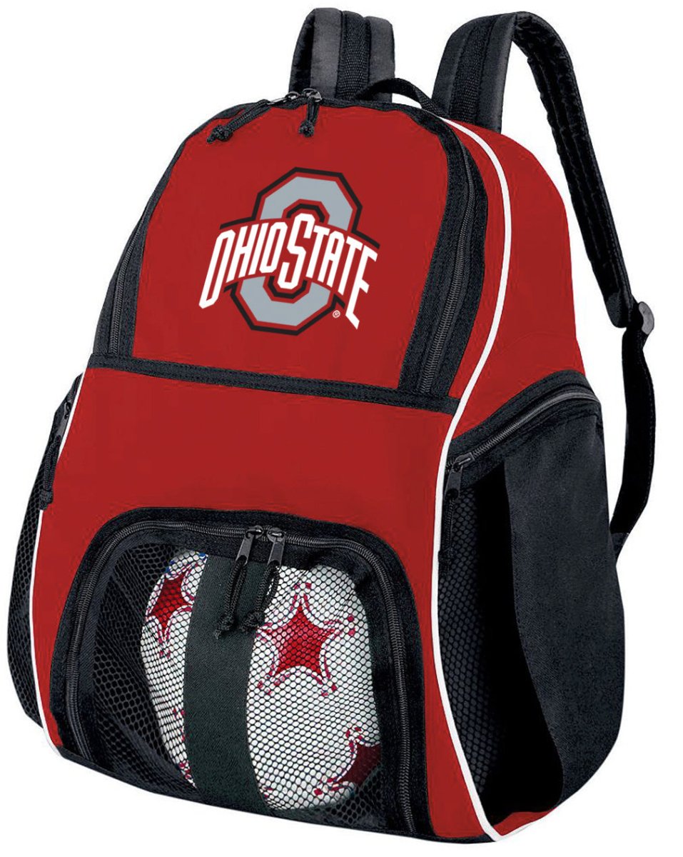 Ohio State Soccer Ball Backpack or OSU Volleyball Sports Gear Bag Red
