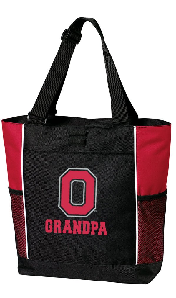 Ohio State Tote Bag OSU Carryall Tote Grandpa on Red