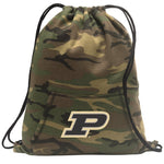 Purdue University Camo Drawstring Backpack Hoody Style Cinch Pack Bag