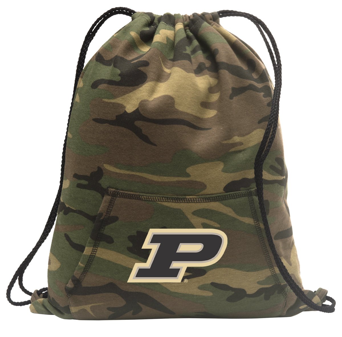 Purdue University Camo Drawstring Backpack Hoody Style Cinch Pack Bag