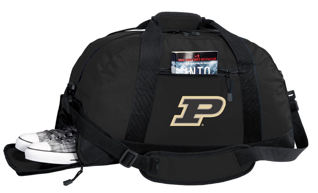 Purdue Duffel Bag – Official Boilermakers Medium Gym & Travel Bag with Shoe Pocket – 600D Polyester