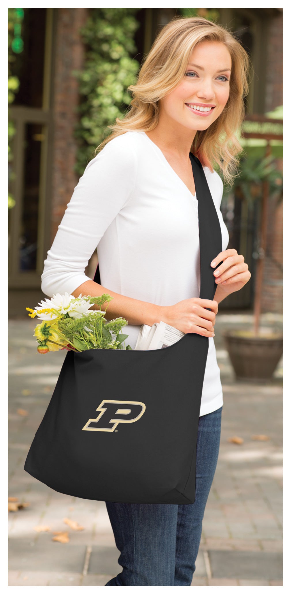 Purdue University Cross Body Bag Shoulder Tote Bag - Sling Style Black