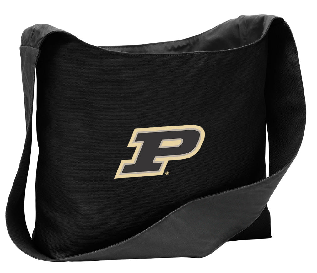 Purdue Crossbody Bag – Boilermakers Cotton Canvas Shoulder Tote Black