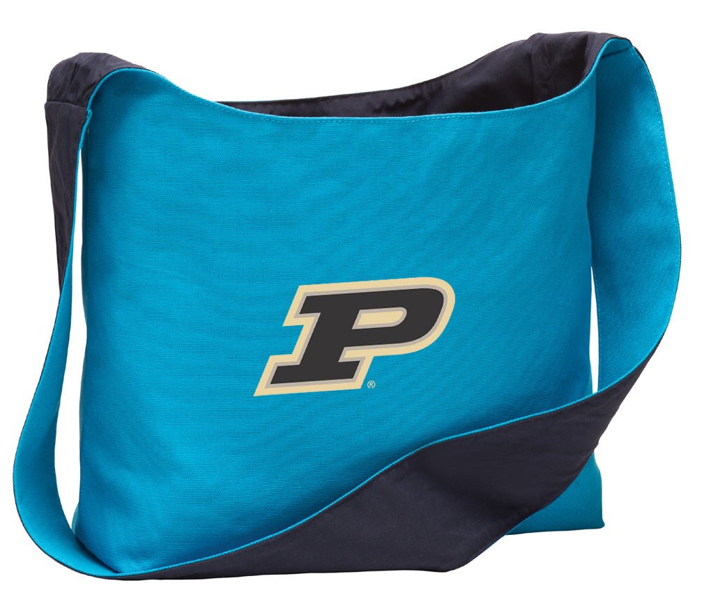 Purdue University Cross Body Bag Shoulder Tote Bag - Sling Style Light Blue