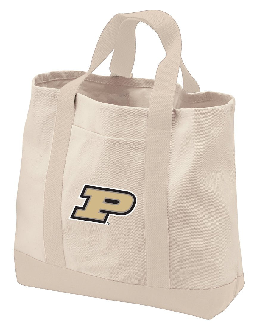 Purdue University Canvas Tote Bag Purdue Classic Tote Tan